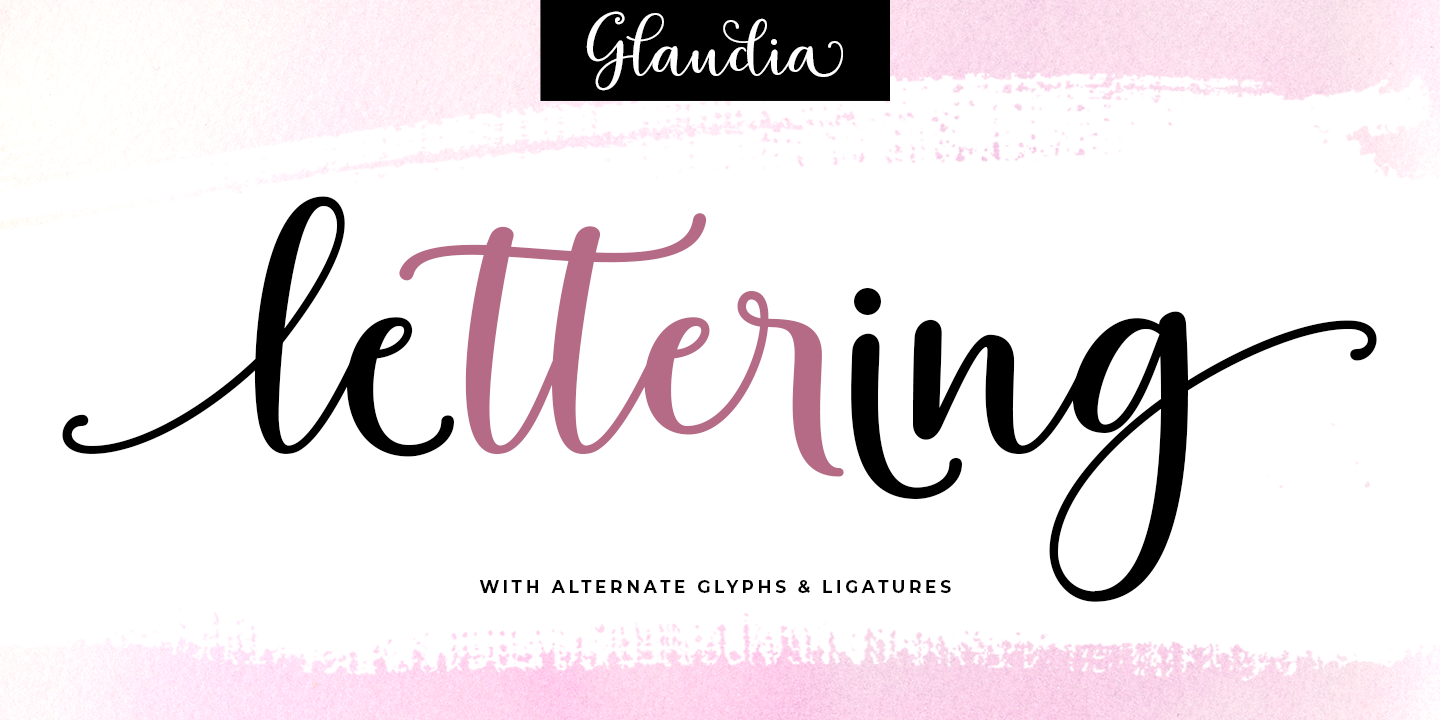 Glaudia Script Regular Font preview